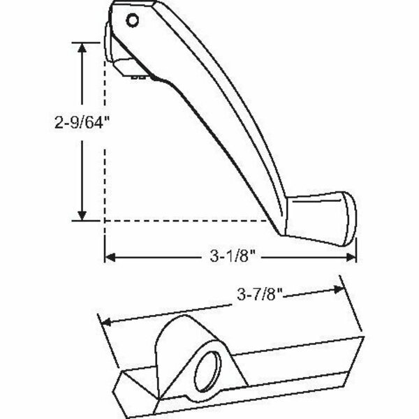 Strybuc Folding Crank Handle/Cover Kit 900-8869BR-F
